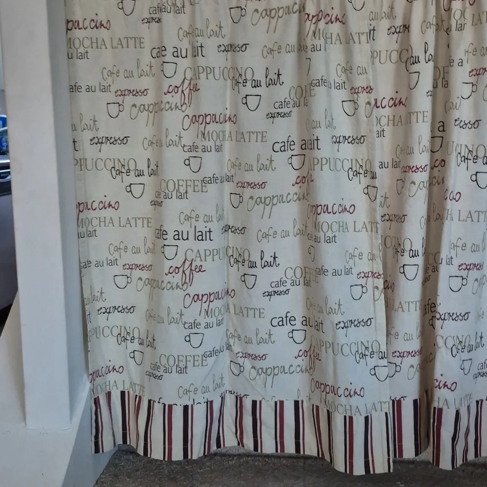 Coffee Cappucino Cafe Au Lait Curtains 2 Panels